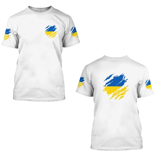Ukrainian Flag Ukraine 3D T Shirts