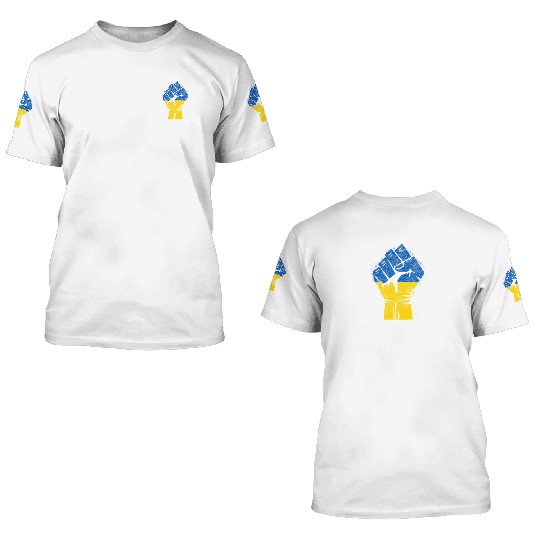 Ukrainian Flag I Stand With Ukraine Flag 3D T Shirts
