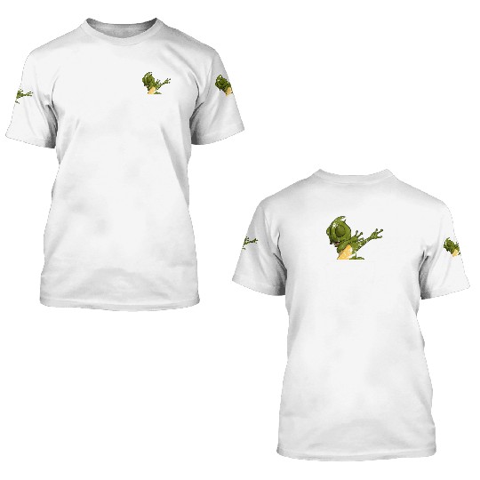 Dabbing Lizard Reptile Animal Pocket Chameleon 3D T Shirts