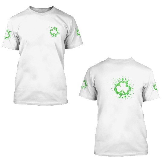 2-Sided Erin Go Bragh Shamrock Celtic Knot And 3D T Shirts