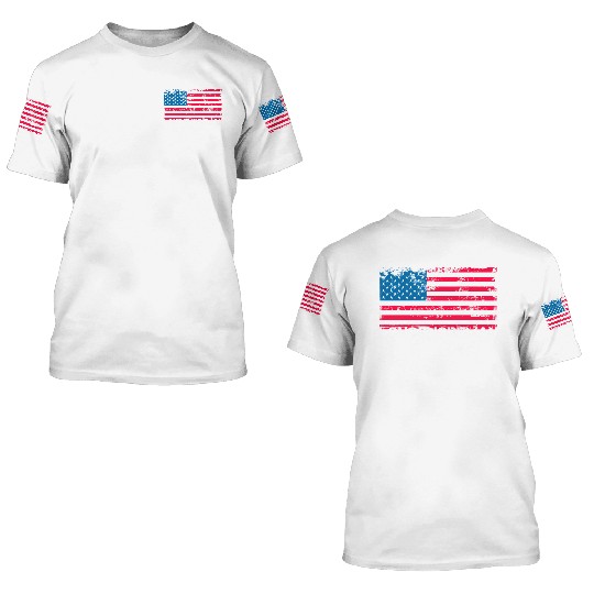 Patriotic Longshoreman Us Flag 3D T Shirts