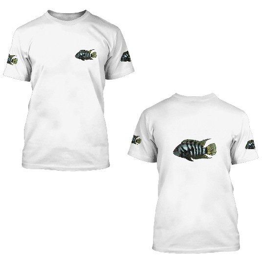 Just A Who Loves Convict Cichlids Fish 3D T Shirts