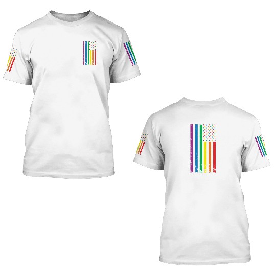 Connecticut Pride Month Pride Flag LGBT Community 3D T Shirts