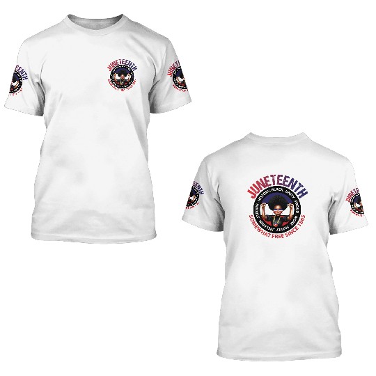 Juneteenth Red White and Blue Power 3D T Shirts