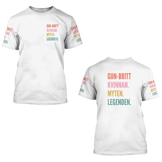 Swedish First Name 3D T Shirts