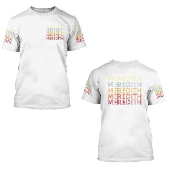 Meredith New Hampshire Meredith Nh Text 3D T Shirts