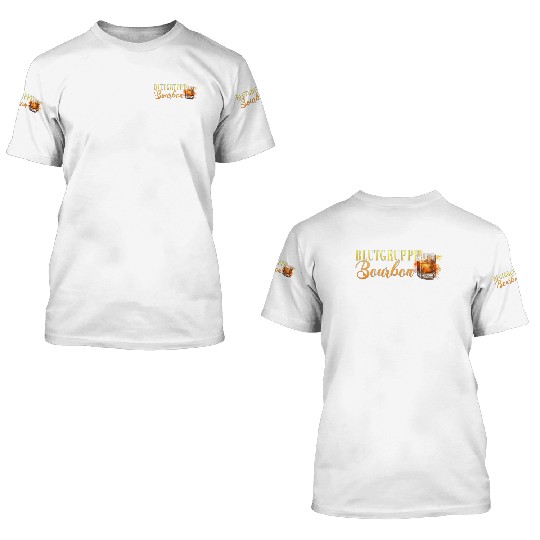 Blutgruppe Bourbon Cocktail Bartender 3D T Shirts