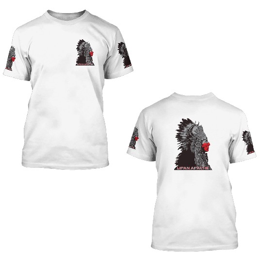Lipan Apache American Indian Proud Chief Rect 3D T Shirts