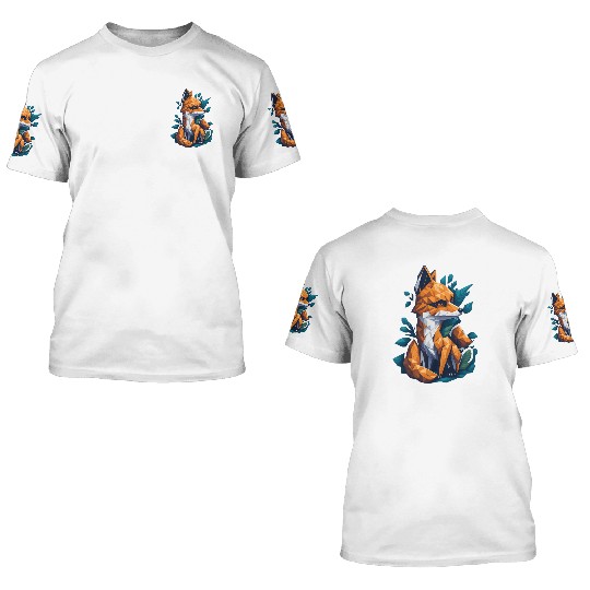 Tangram Fox 3D T Shirts