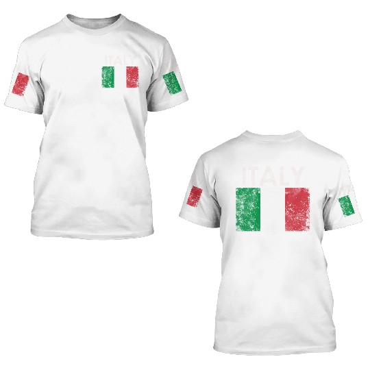 Italian Italy Flag Pride 3D T Shirts
