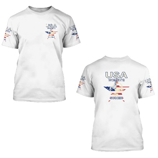 Soccer Usa Flag 3D T Shirts
