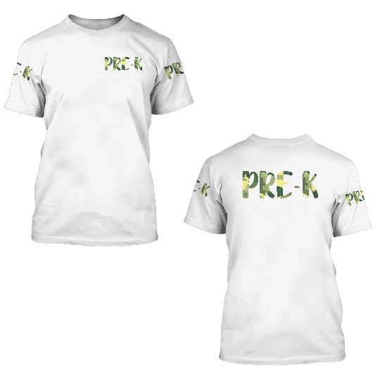 Camo Pre-K Squad Back To School Camouflage 3D T Shirts