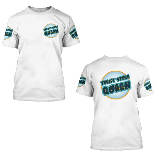 Thrift Store Queen blue orange 3D T Shirts