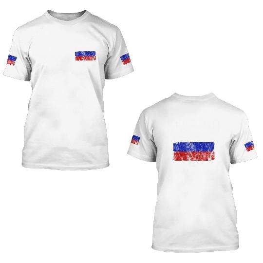 Russia Russian Flag 3D T Shirts