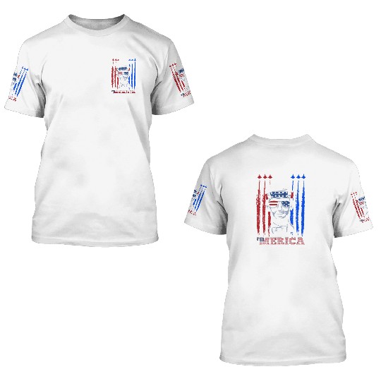 Merica Lincoln Independence Day Party Patriots 3D T Shirts