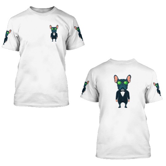 Frenchie The Gangster 3D T Shirts