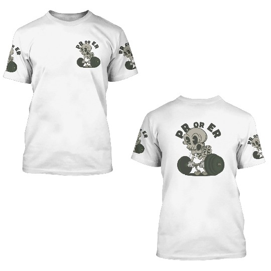 Gym Skeleton 3D T Shirts