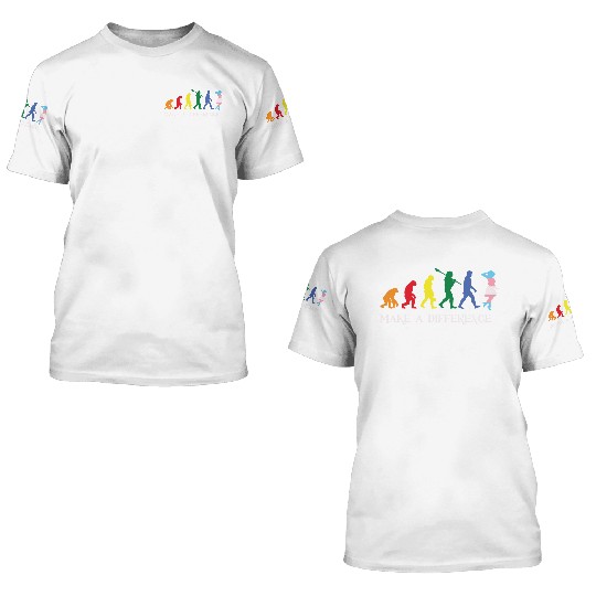 Gay Pride LGBT Human Evolution Gay 3D T Shirts