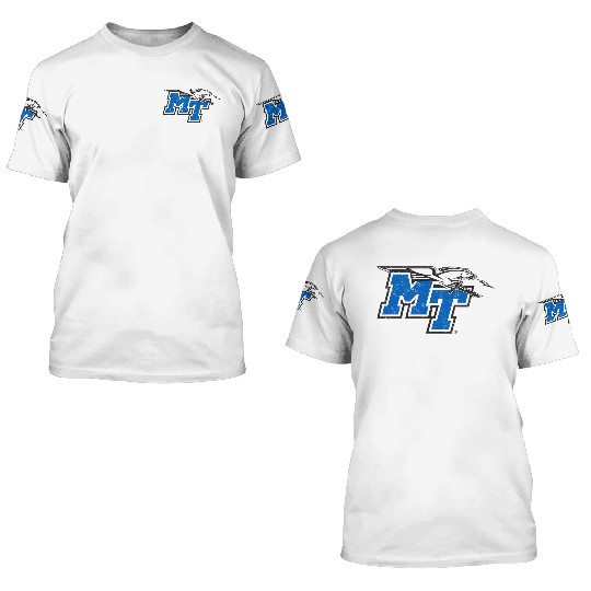 Middle Tennessee State e Raiders Distressed 3D T Shirts