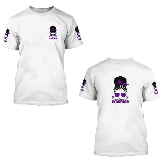 Afro Epilepsy Warrior For Black Epilepsy Awareness 3D T Shirts