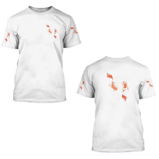 Koi Fish Ribs Aquarist Gift 3D T Shirts