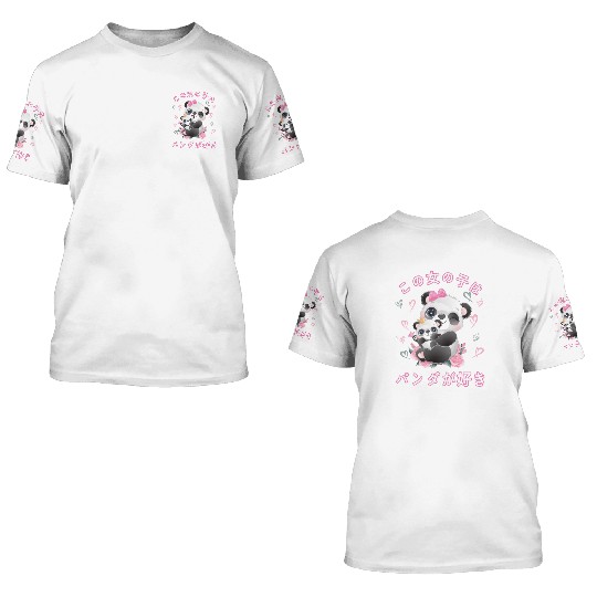 Panda Love Mom Panda Bear 3D T Shirts