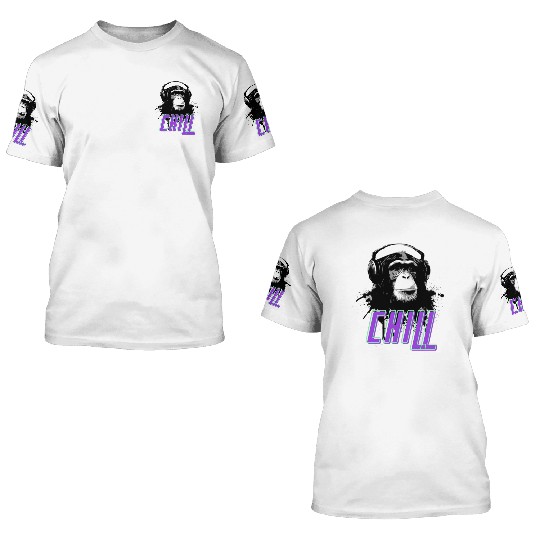 Chill gorilla 3D T Shirts