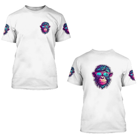 Miami Sunglass Monkey - Embrace the Sun 3D T Shirts