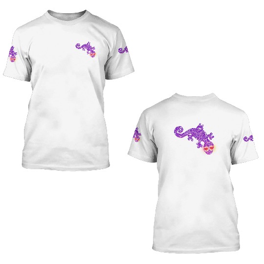 Lizard in love 3D T Shirts