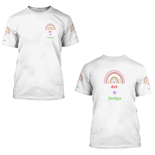 Red Blue Green Art Design 3D T Shirts