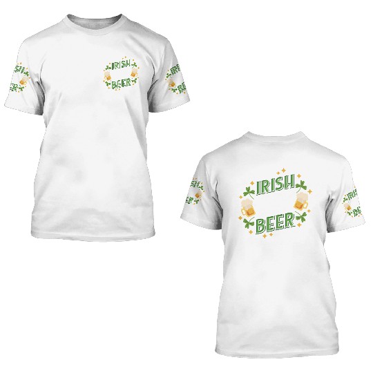 St patricks beer irish 3D T Shirts