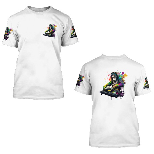 Monkey DJ 3D T Shirts