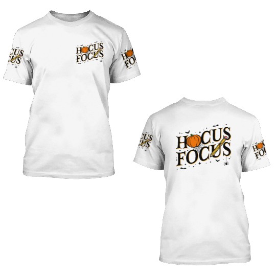 Funny Hocus Focus Teacher Appreciation Halloween 3D T Shirts