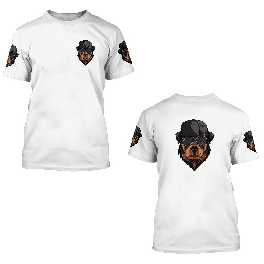 Rottweiler Gangster 3D T Shirts