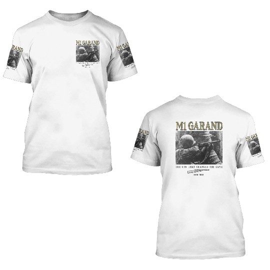 World War 2 Weapon M1 Garand Rifle 3D T Shirts