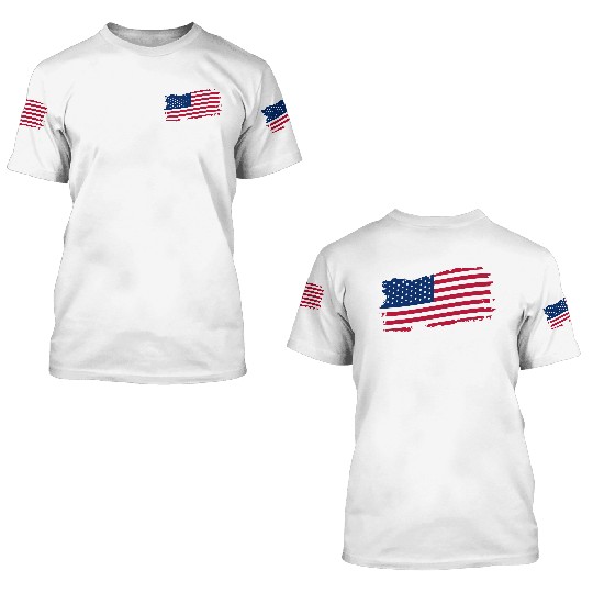 USA Flag: Proudly American 3D T Shirts