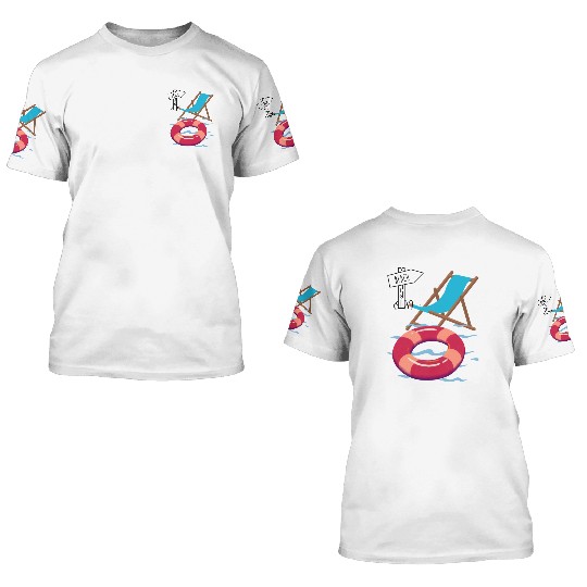 "Beach Vibes 3D T Shirts: Embrace the Sun and Sand!"