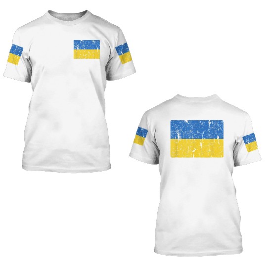 Ukrainian Flag Of Ukraine Style 3D T Shirts