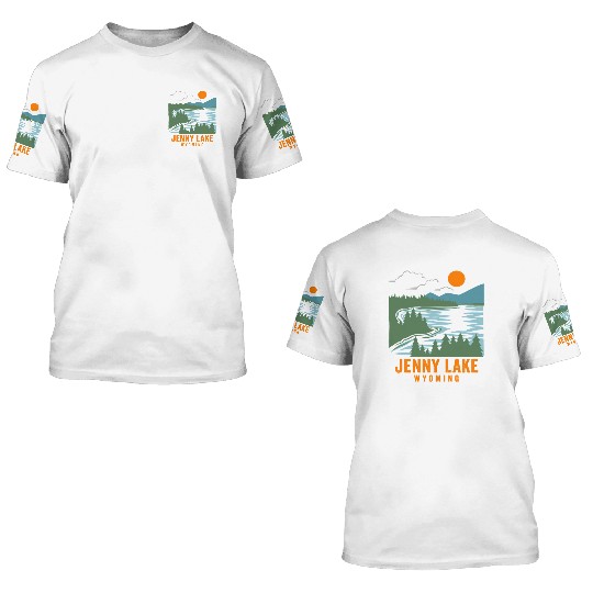 Jenny Lake Wyoming 3D T Shirts