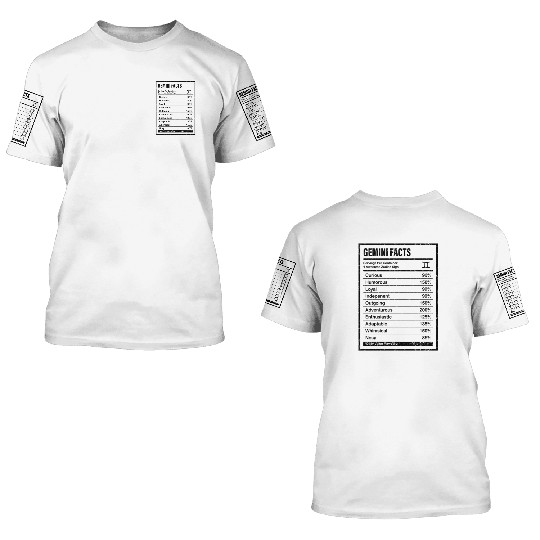Gemini Facts For And Zodiac 3D T Shirts