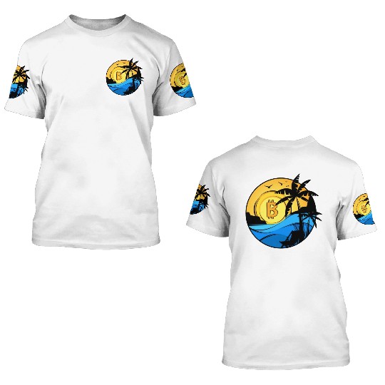 Bitcoin Coin-Crypto Summer 3D T Shirts