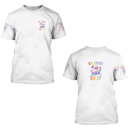Rainbow Sheep LGBTQ Transgender Pride Community 3D T Shirts