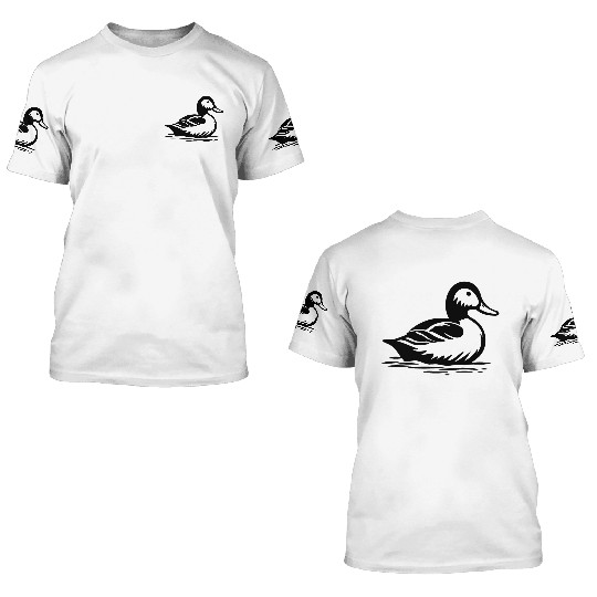 Duck Bird Nature Pond 3D T Shirts