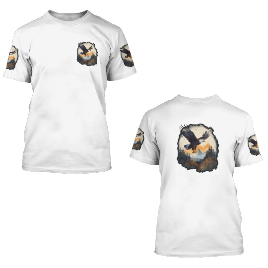 Adventure Design: Majestic Eagle 3D T Shirts