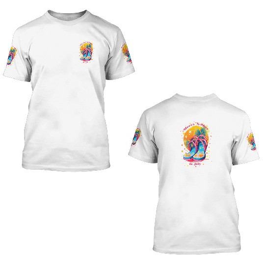 "Beach Bound Booties | "Christmas in July" Flip 3D T Shirts