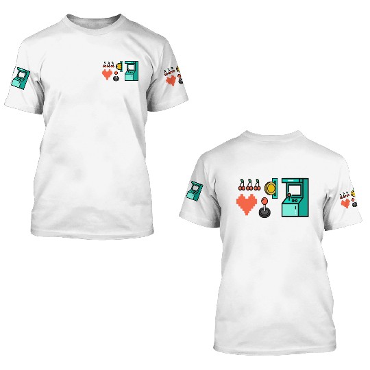 Coin Op Legend Arcade Gaming 80s Retro Gamer 3D T Shirts
