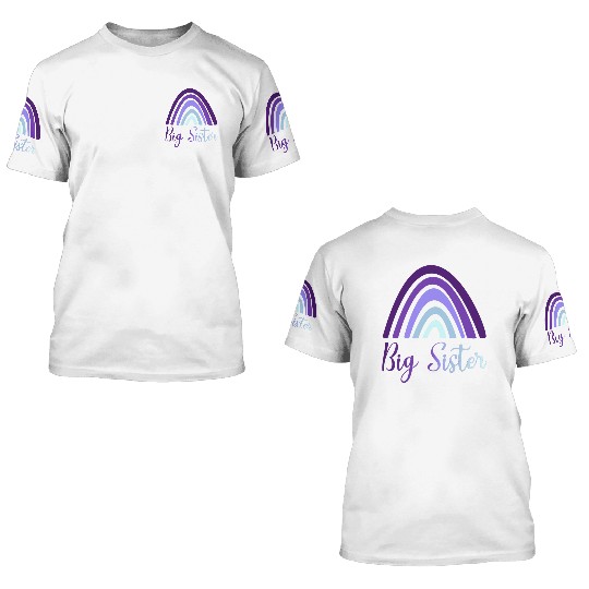 Big Sister purples nature 3D T Shirts