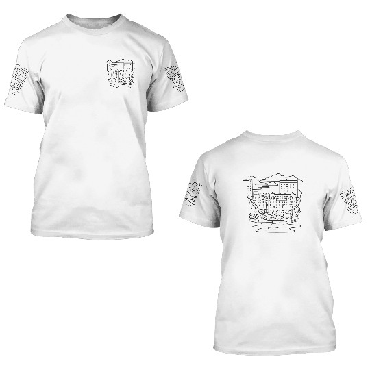 Central Park and Midtown Manhattan Mono Line Art 3D T Shirts