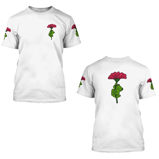Flower Frog 3D T Shirts