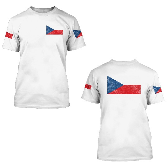 Czech Republic National Flag For 3D T Shirts